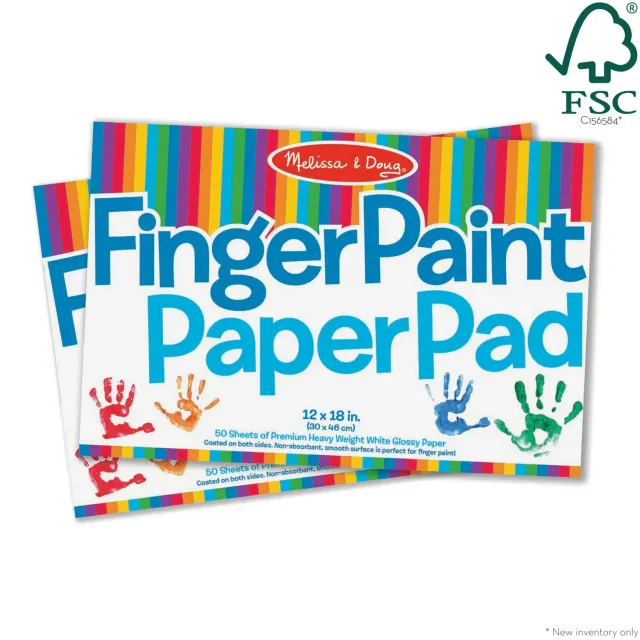 Melissa & Doug vingerverfpapier 2-pack 100 vellen wit