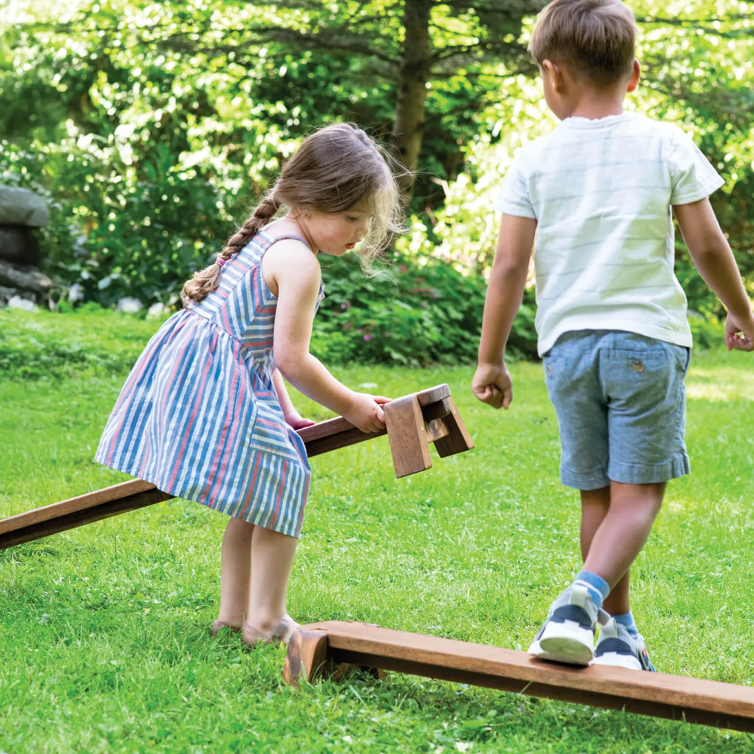 Guidecraft Acadia Balance Beam evenwichtsbalk set van 2