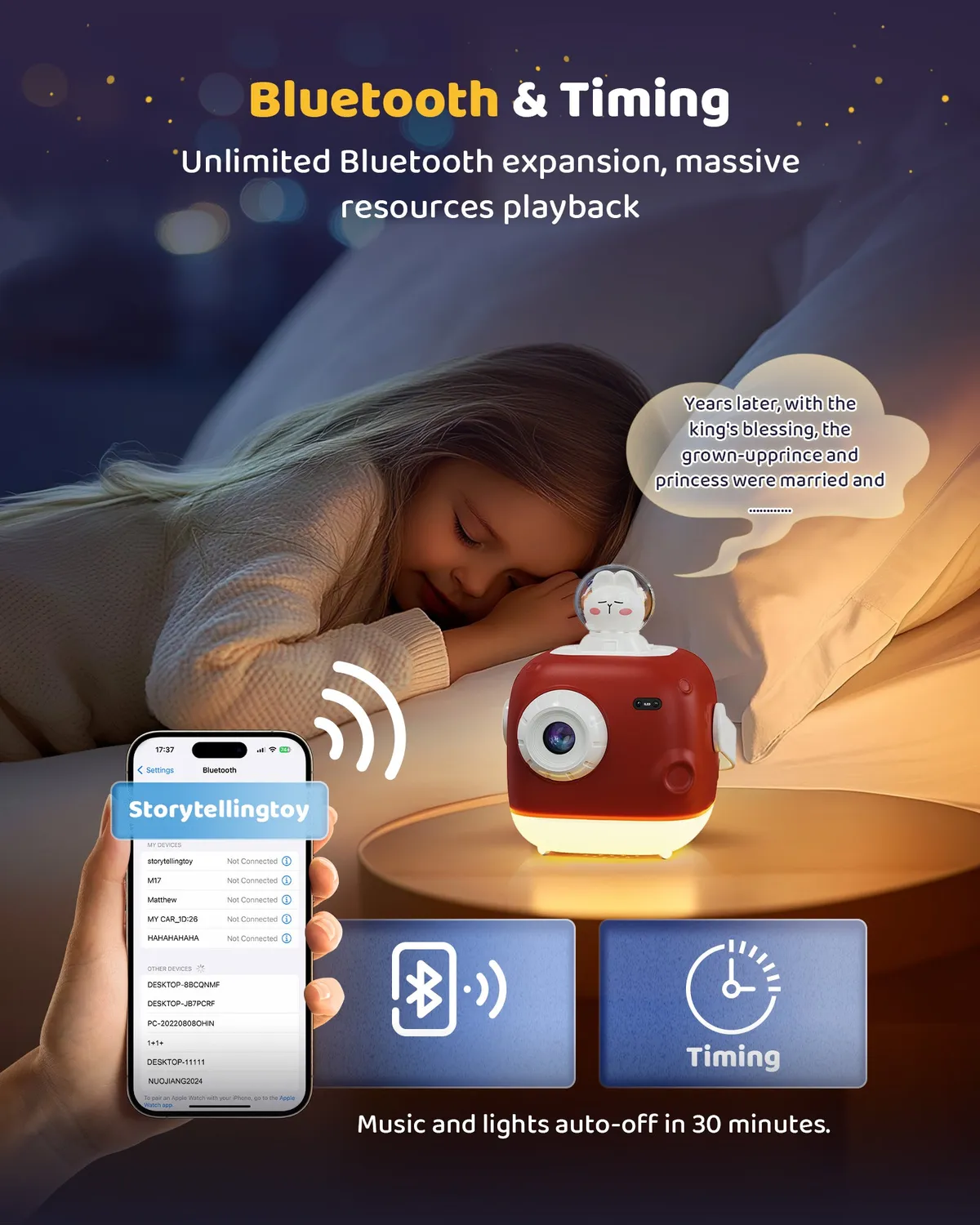 KOKODI Story Projector verhalenprojector Rood met bluetooth