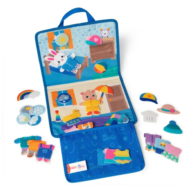 Melissa & Doug Ms Rachel What to Wear viltbord 32-delig