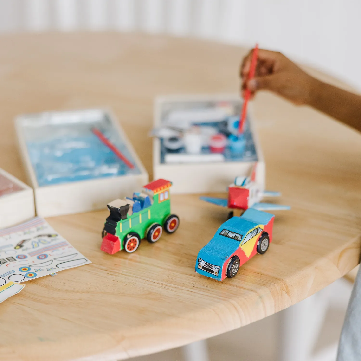 Melissa & Doug Created by Me knutselset voertuigen 3-pack hout