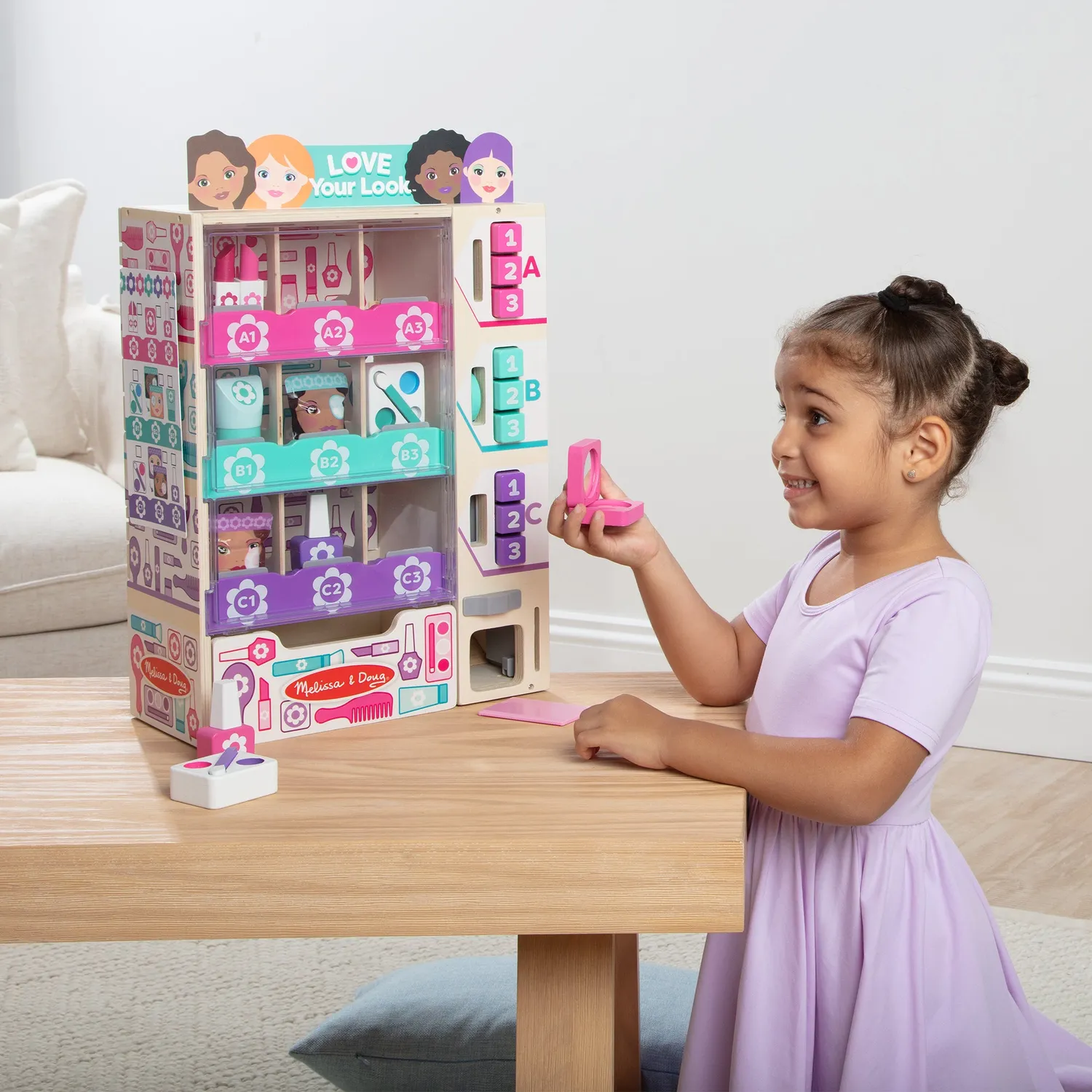 Melissa & Doug Sort Stock Select Beauty Kiosk automaat 9-delig