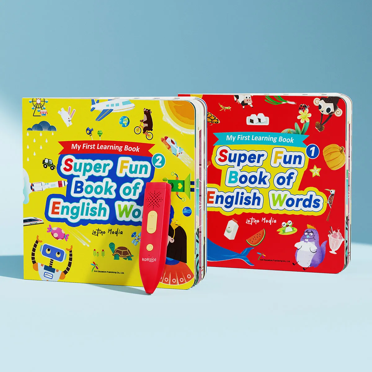 KOKODI Interactive Learning Books voorleespen oranje 4 boeken geluid