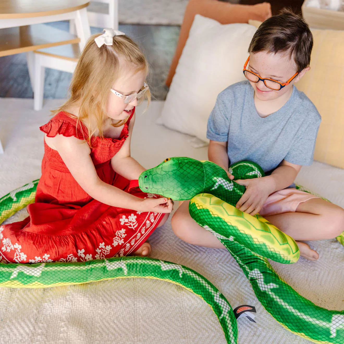 Melissa & Doug Snake Jumbo knuffel slang extra lang