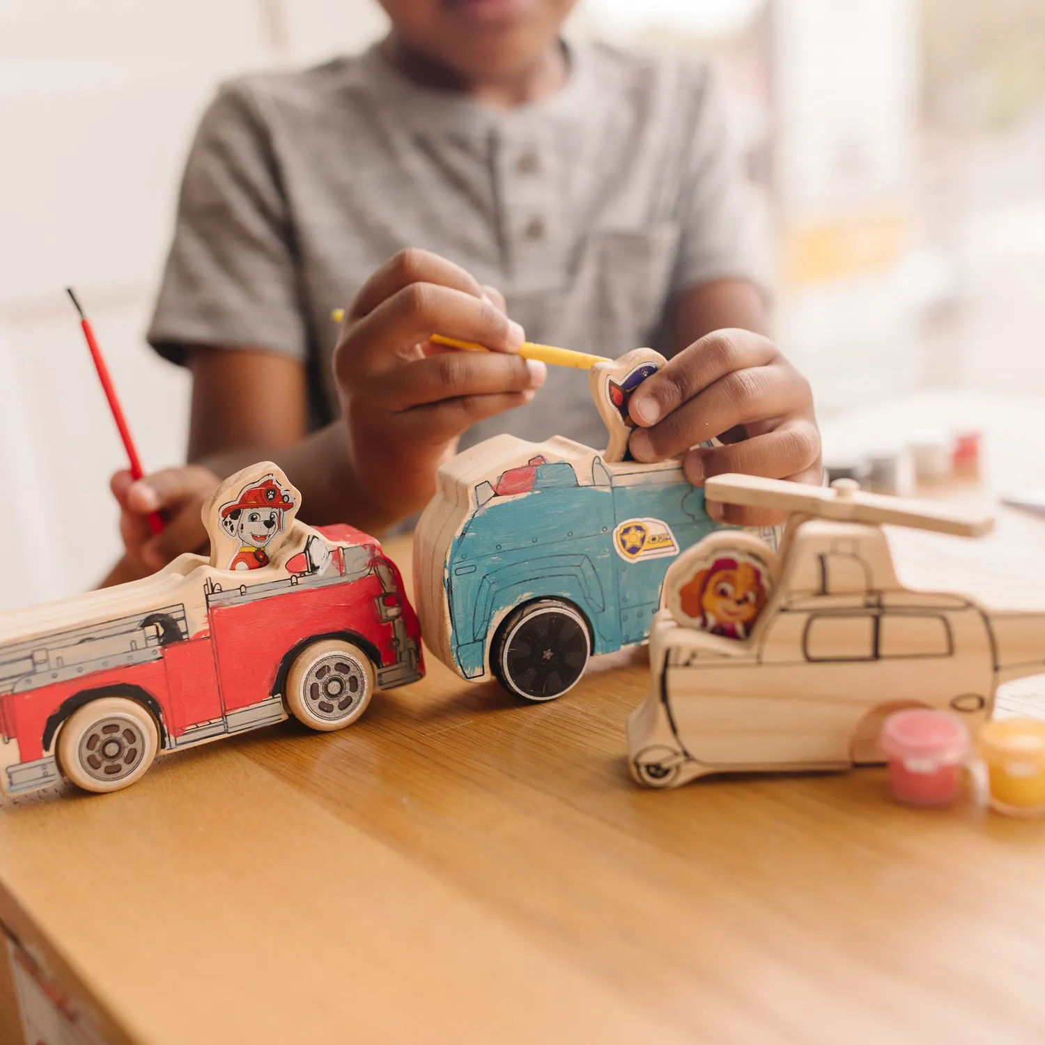 Melissa & Doug PAW Patrol Knutselset houten voertuigen verf