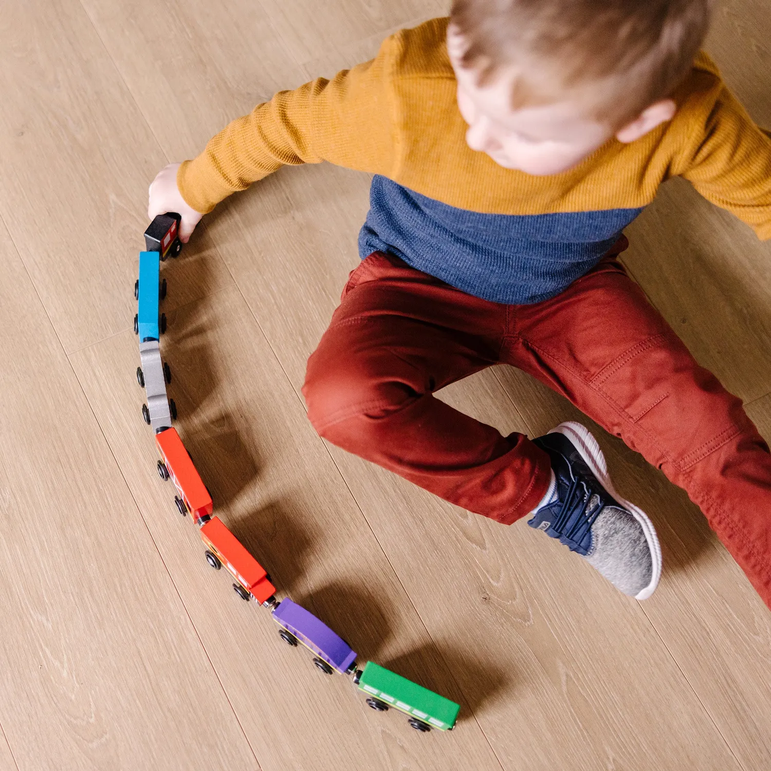 Melissa & Doug houten trein 8-delig magnetisch