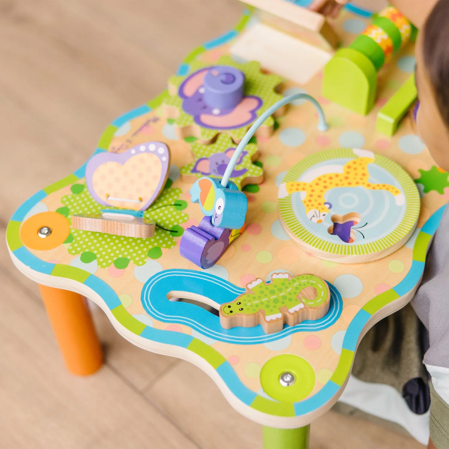 Melissa & Doug First Play Jungle houten activiteitentafel