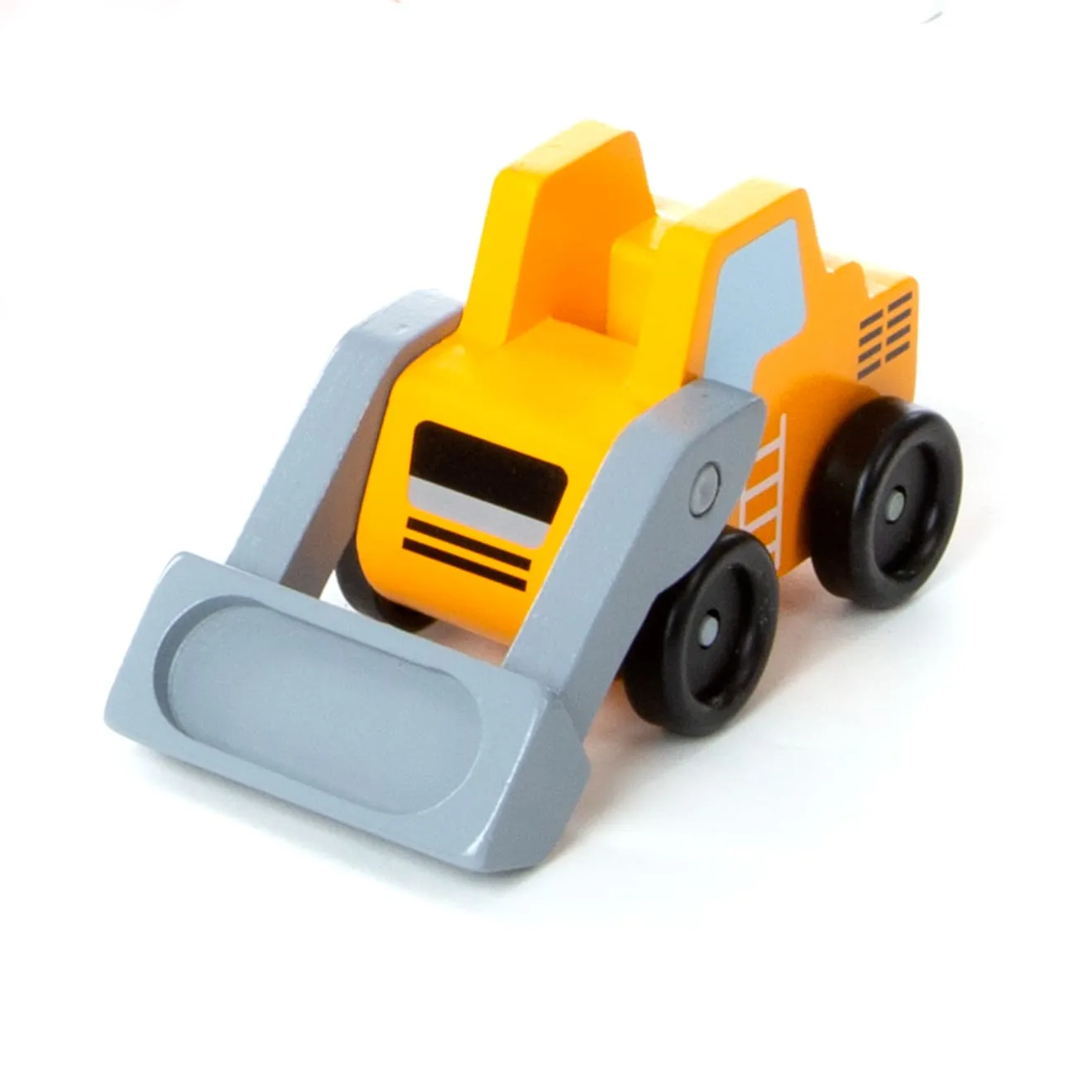 Melissa & Doug Classic Wooden Toy Construction Vehicle Set bouwvoertuigen