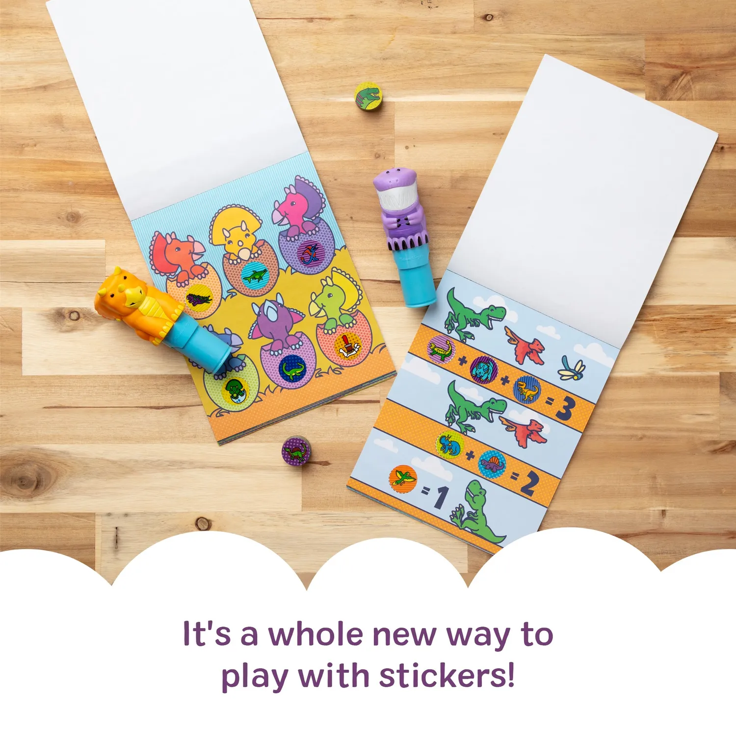 Melissa & Doug Sticker WOW! Dinosaur stickerboek 2-pack dino
