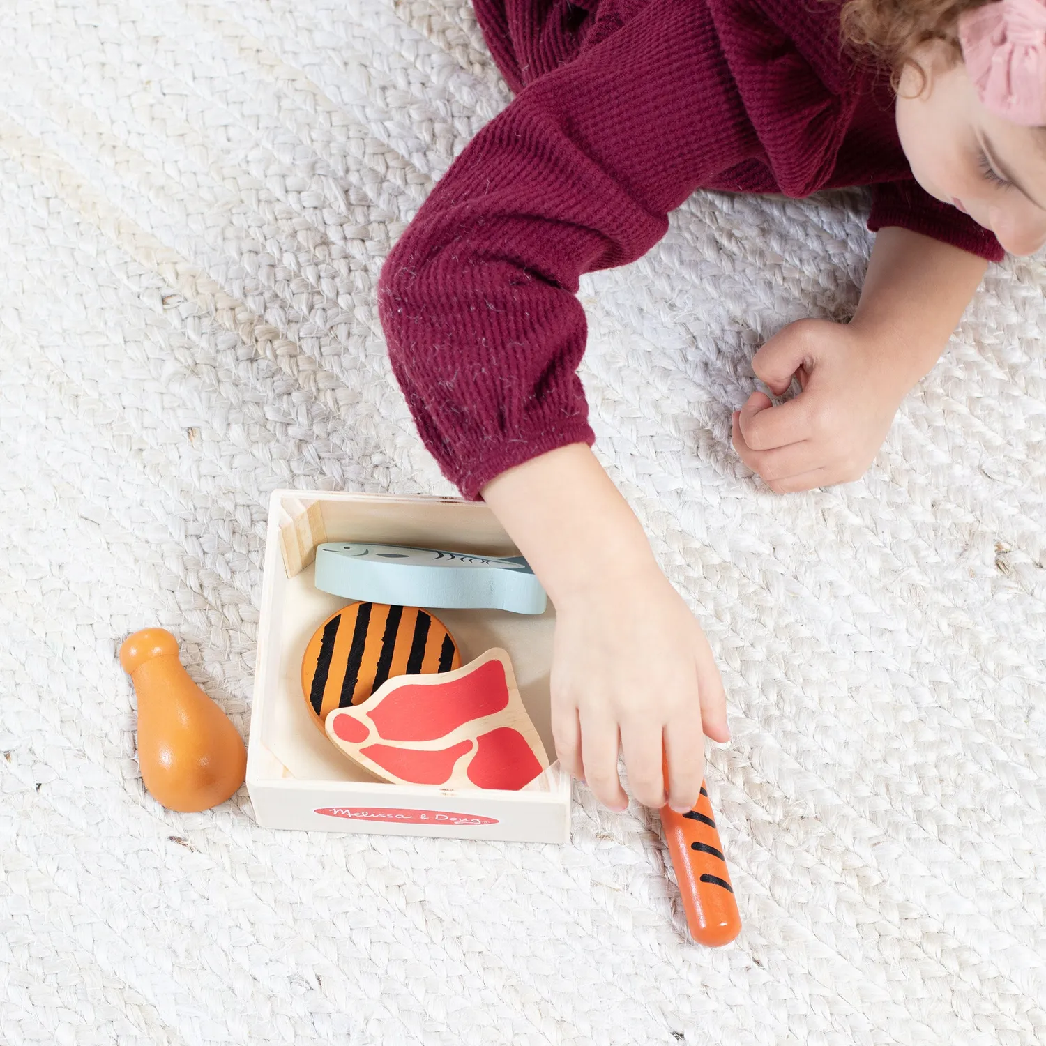 Melissa & Doug Wooden Food Groups speelvoedsel proteïne 6-delig hout