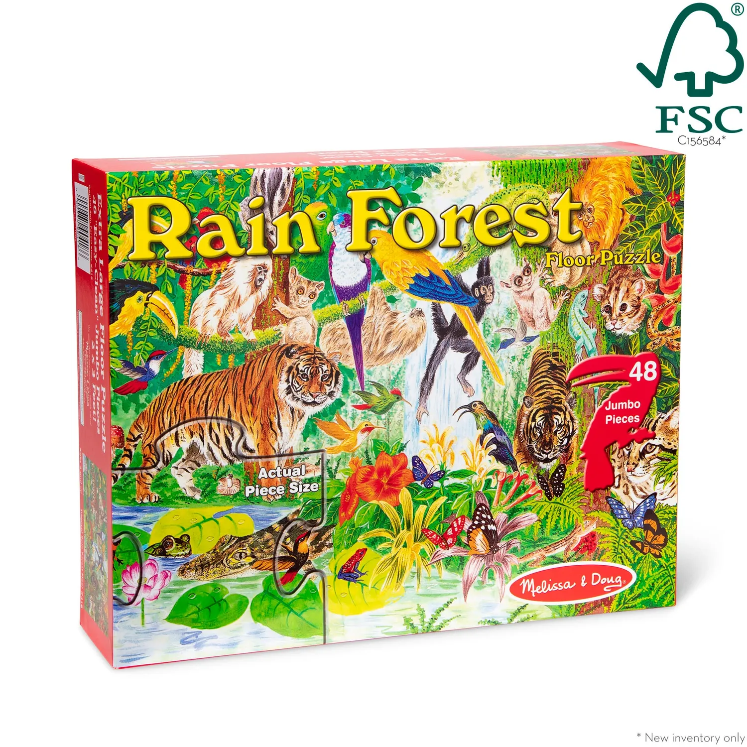 Melissa & Doug Rainforest Floor vloerpuzzel 48 stukjes regenwoud