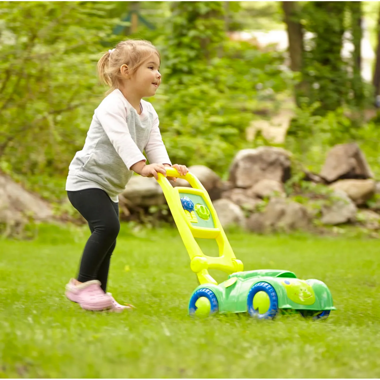 Melissa & Doug Snappy Turtle grasmaaier loopwagen schildpad