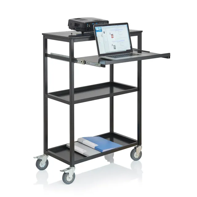 Guidecraft A/V Laptop Cart rijdende laptopkar staal hout