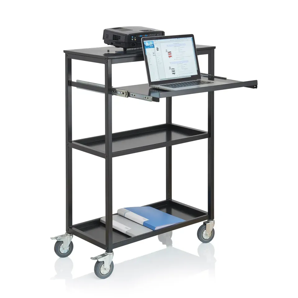 Guidecraft A/V Laptop Cart rijdende laptopkar staal hout