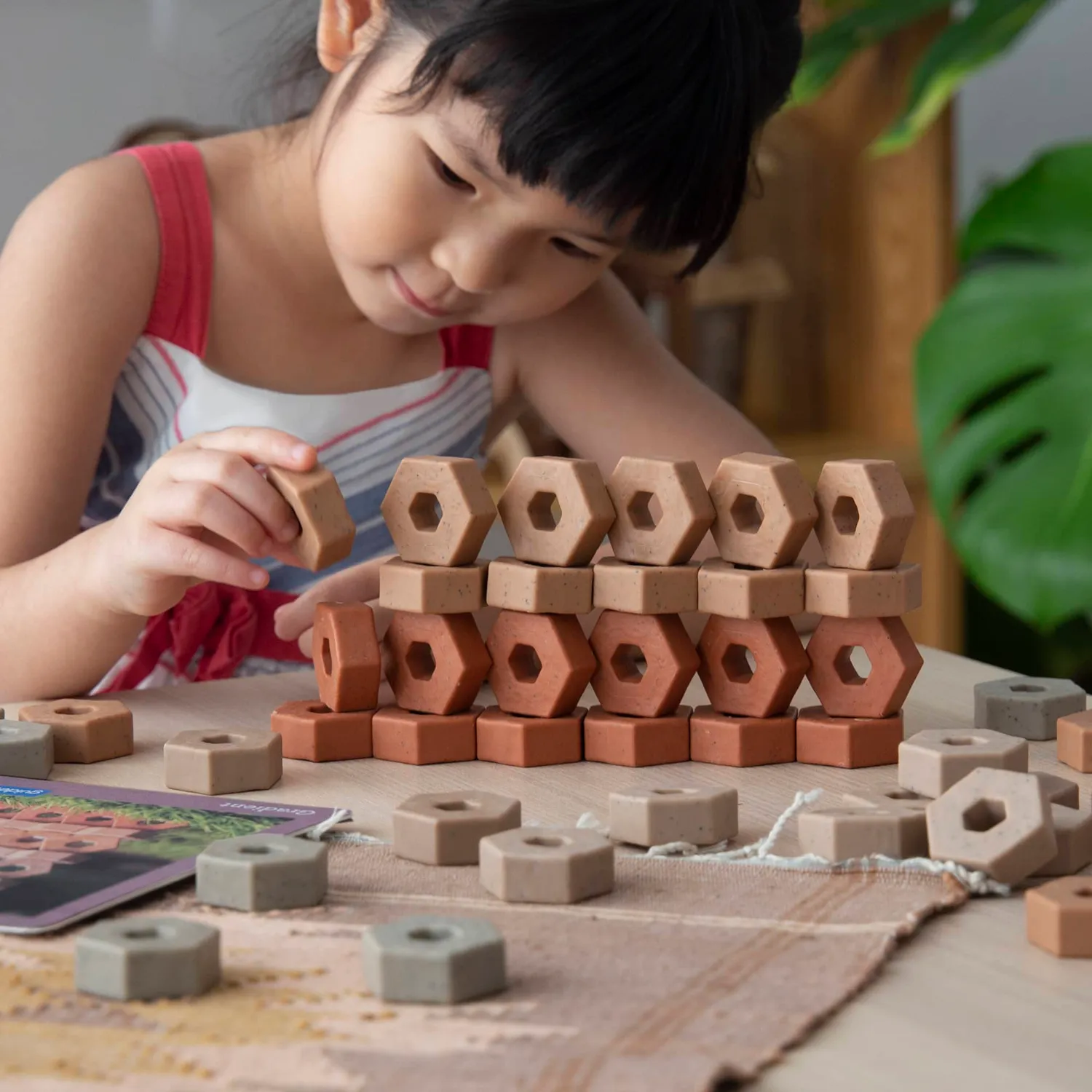 Guidecraft Little Pavers bouwstenen 60 stuks verzwaard