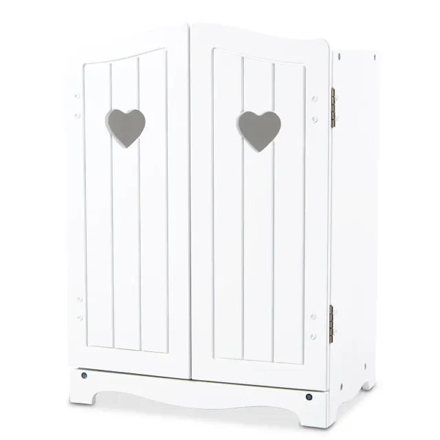 Melissa & Doug Mine to Love poppenkledingkast hout wit