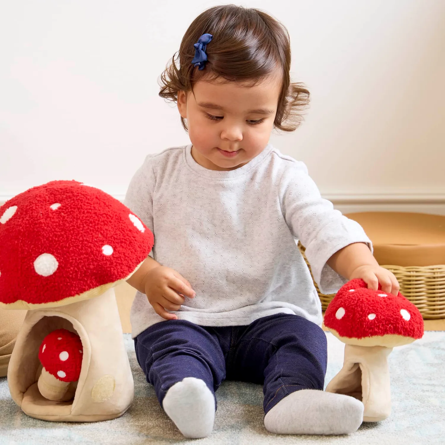 Guidecraft Plush Mushrooms knuffels set van 4