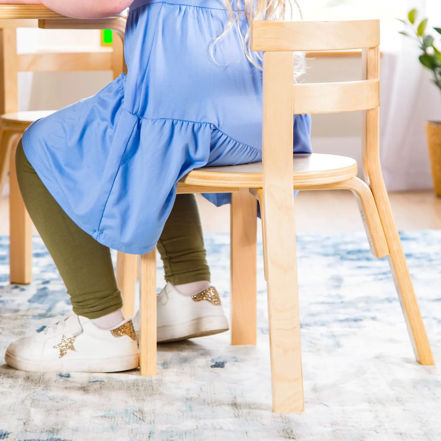 Guidecraft Nordic Tafel met 4 Stoelen Kinderset Naturel Hout