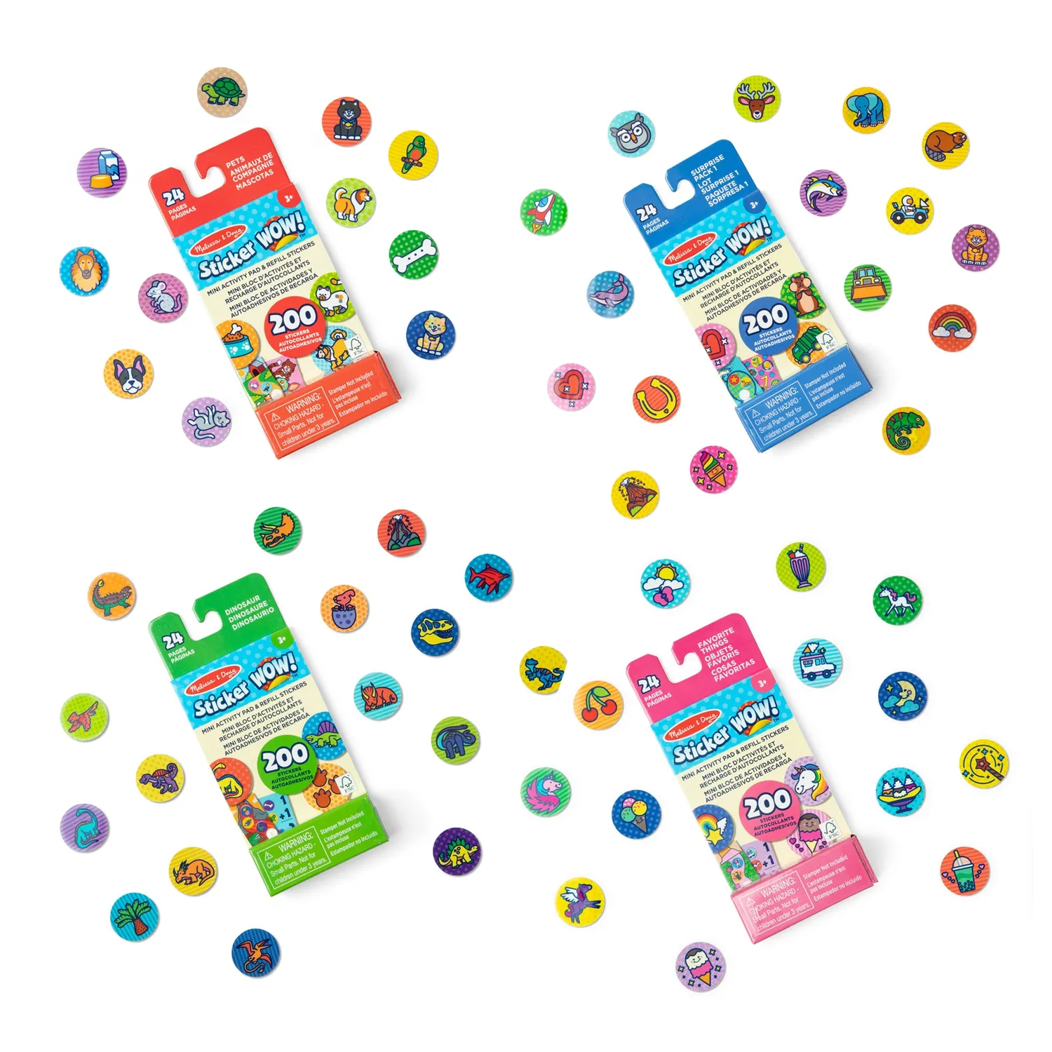 Melissa & Doug Sticker WOW Mini Activity Pad stickers 4-pack