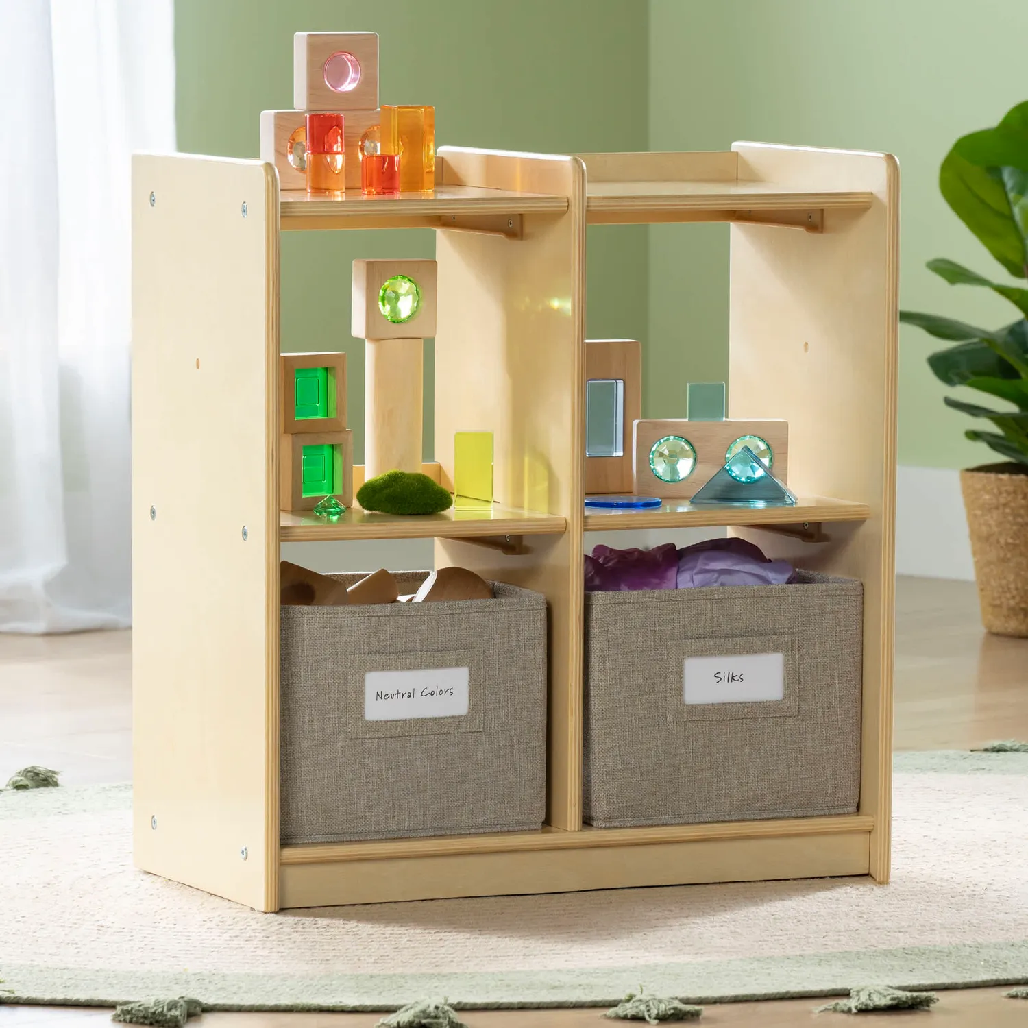 Guidecraft EdQ Curated Storage vakkenkast 2x2 naturel