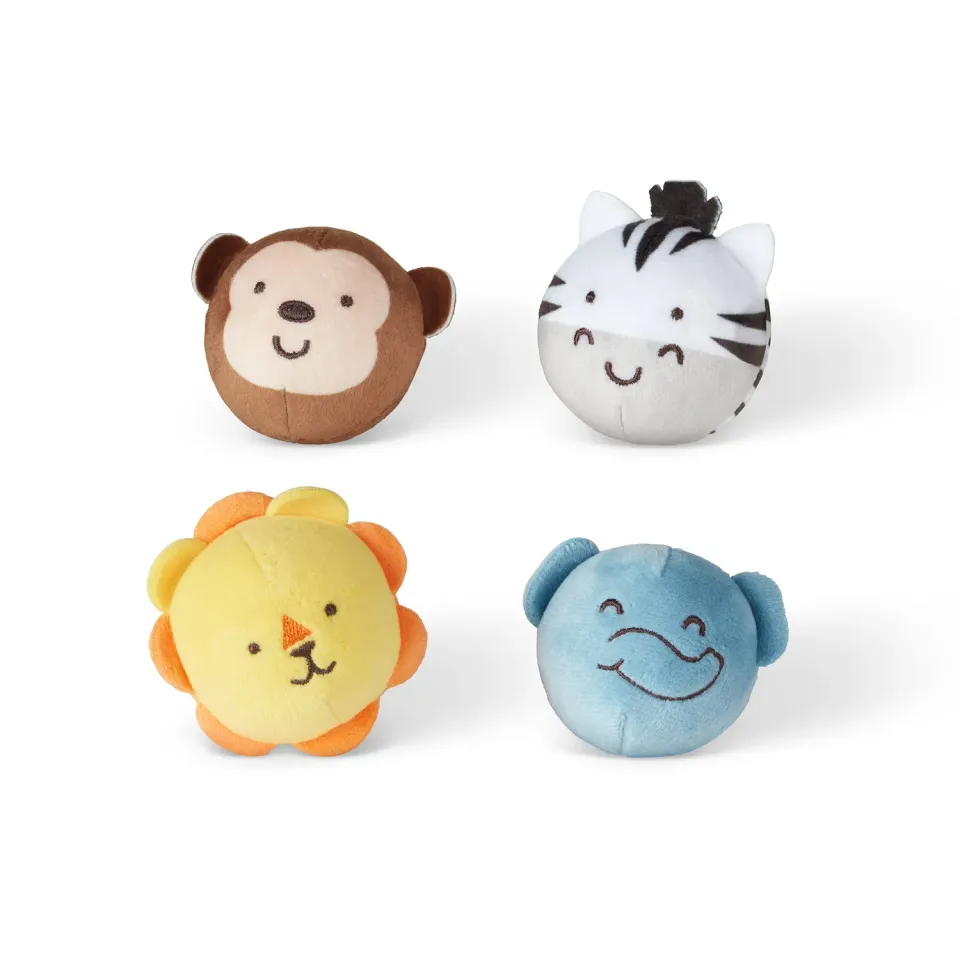 Melissa & Doug Rollables Safari Friends Knuffelbal 4-pack