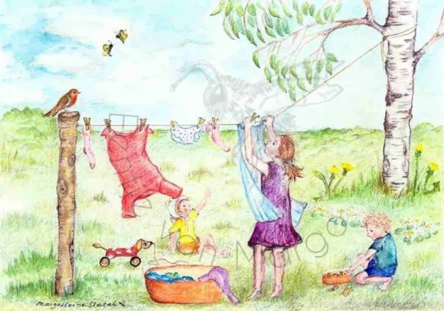 Ginger Fairy Was ophangen kaart Eentje van Margo 10,5x15