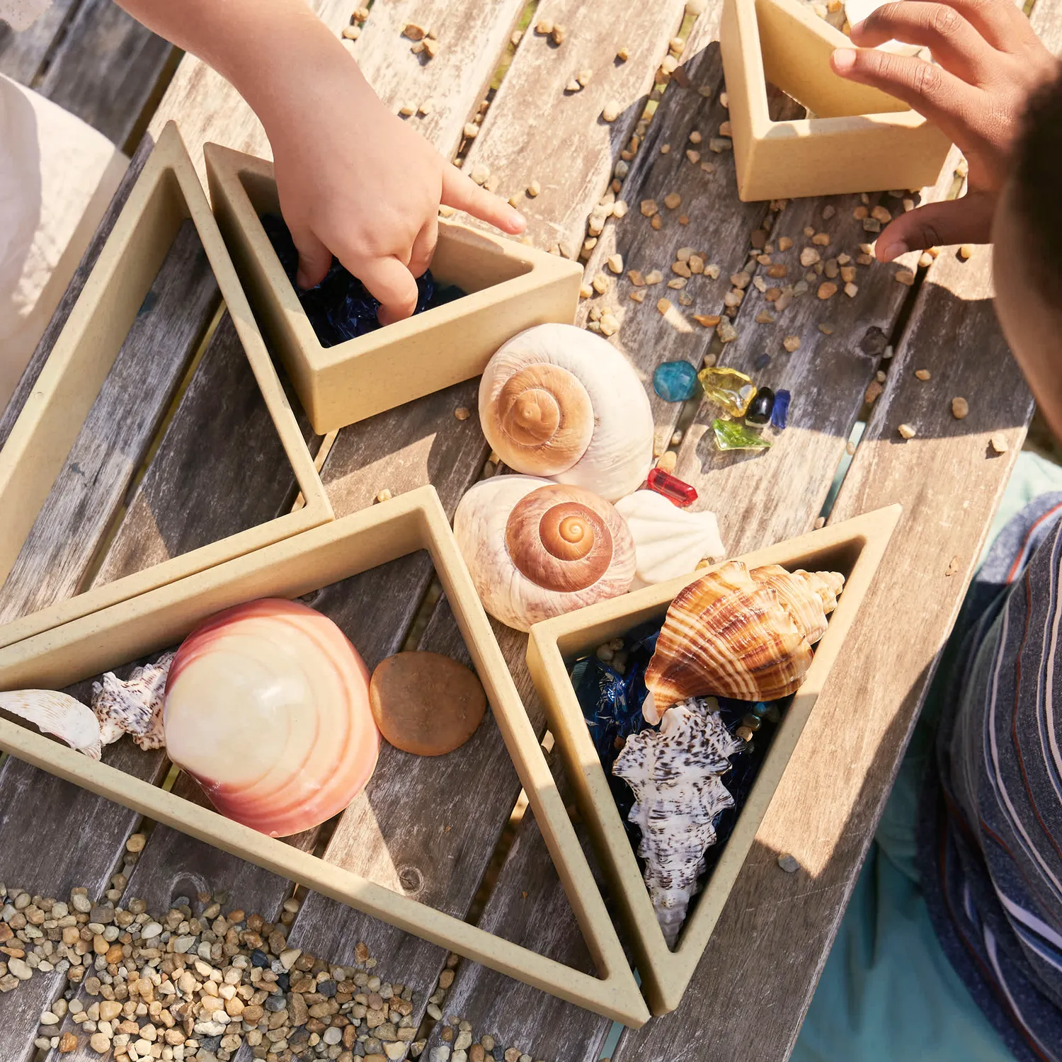 Guidecraft Discovery Triangles stapelspeelgoed naturel