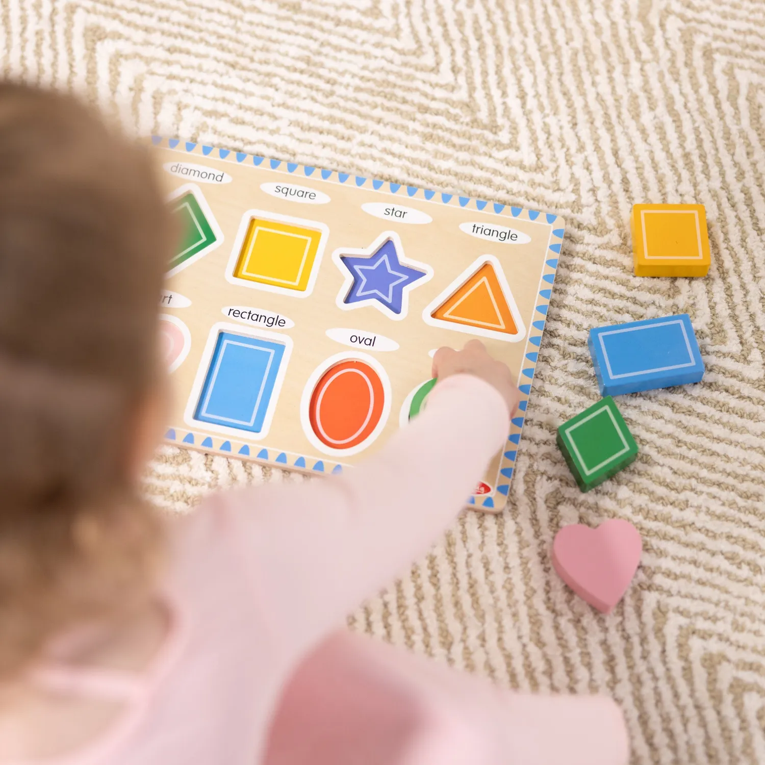 Melissa & Doug Shapes Chunky vormenpuzzel hout 8 stukjes