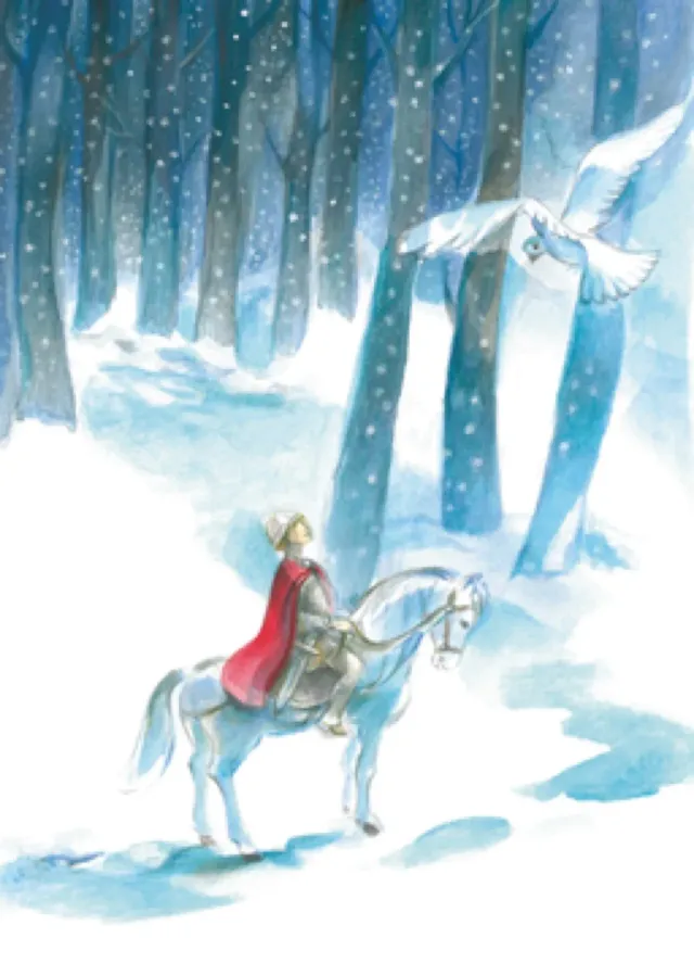 Ginger Fairy Marie-Laure Viriot Wintertaube kaart 10x15