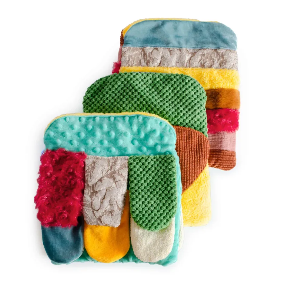Guidecraft Crinkle Pockets Rainbow sensorisch set van 3