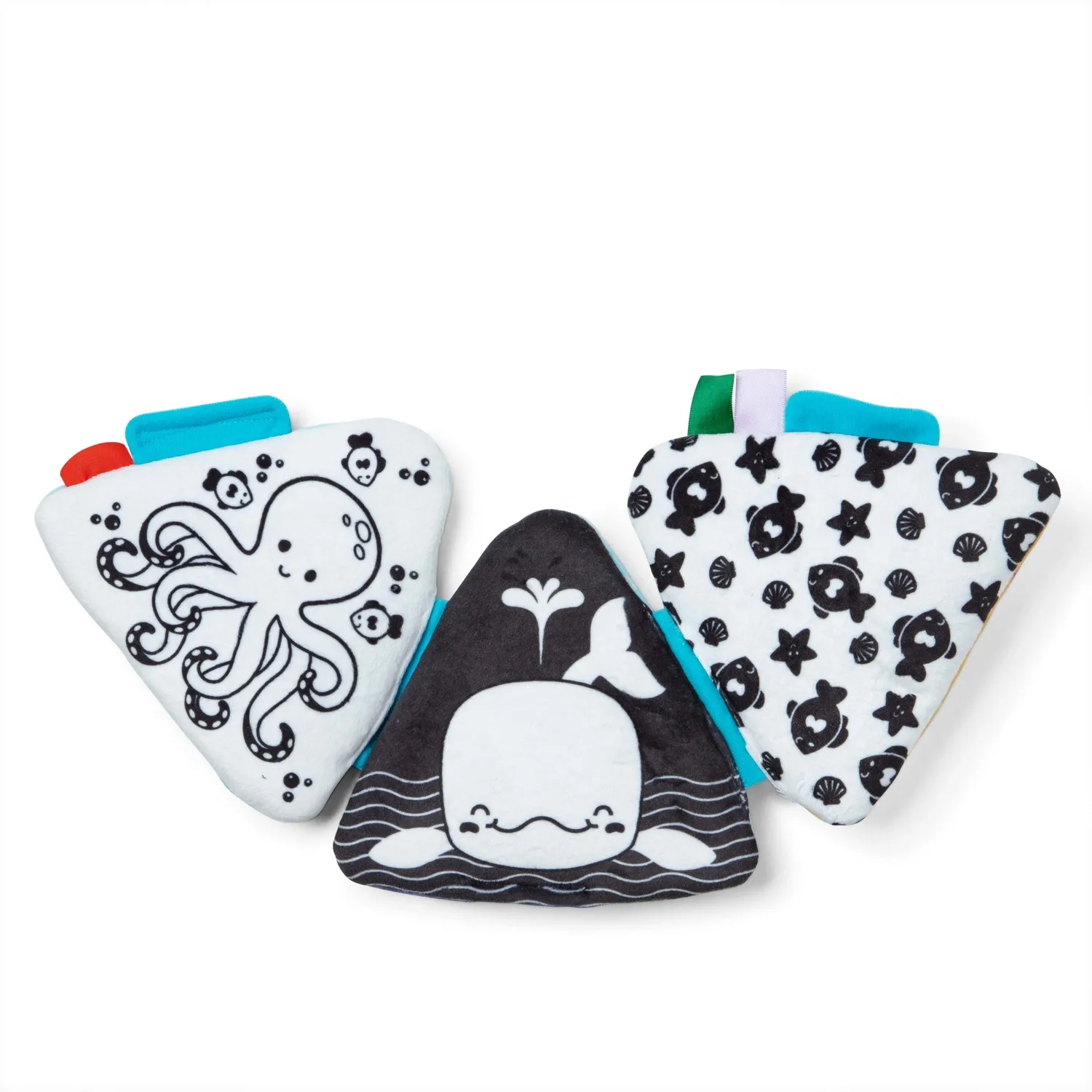 Melissa & Doug Ocean Tummy Time Triangle babyspeelgoed dubbelzijdig