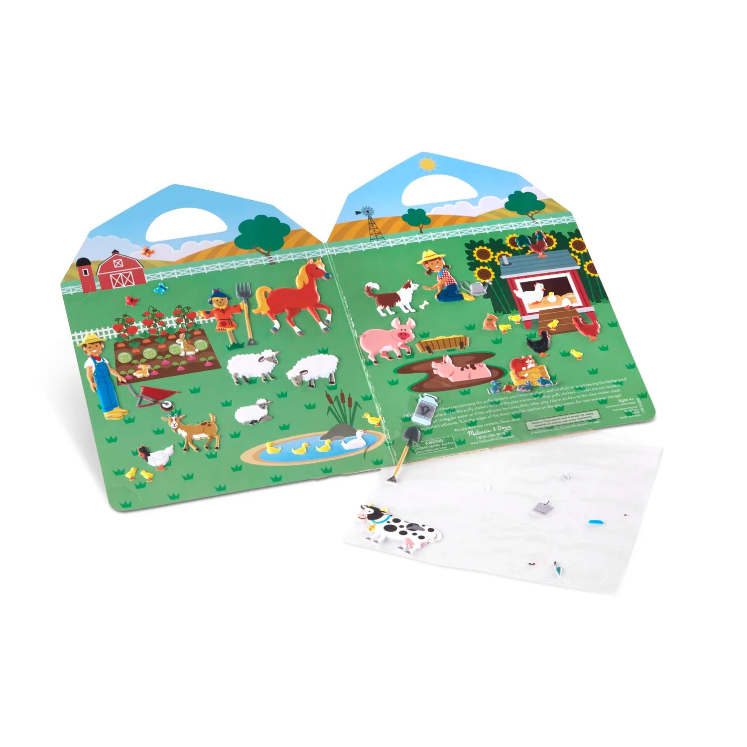 Melissa & Doug Puffy Sticker On the Farm herbruikbare stickers