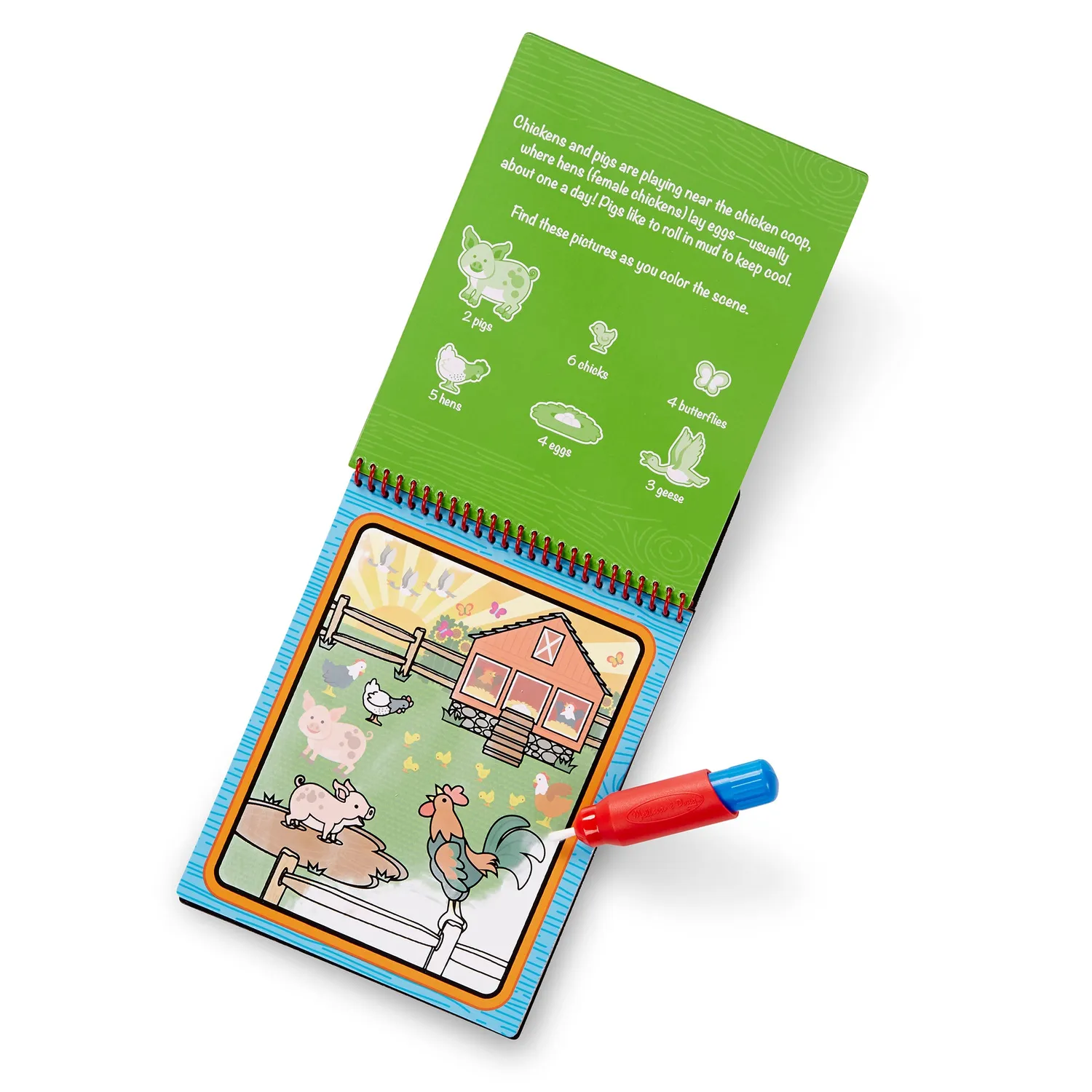 Melissa & Doug On the Go Water Wow kleurboek boerderij
