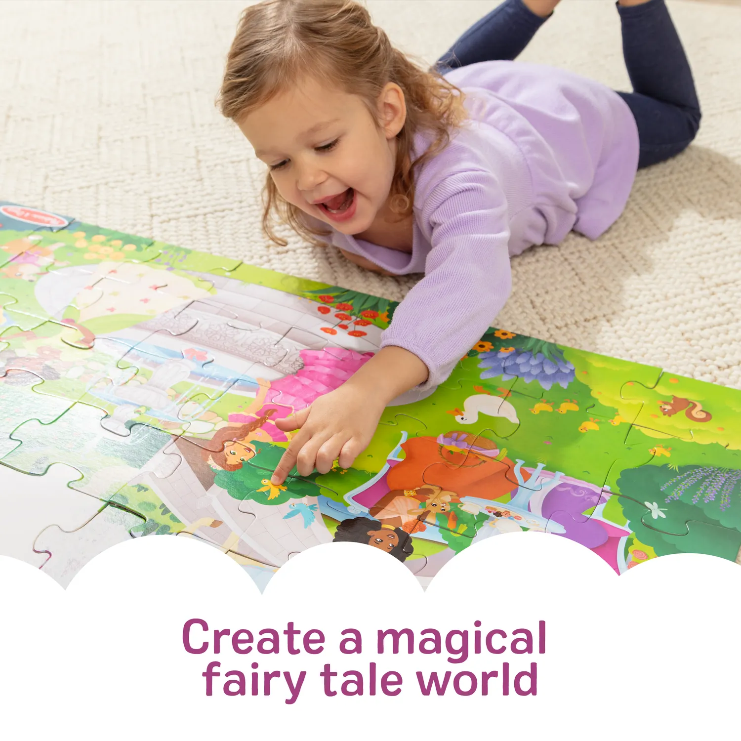 Melissa & Doug Fairy Tale Castle vloerpuzzel 48 stukjes