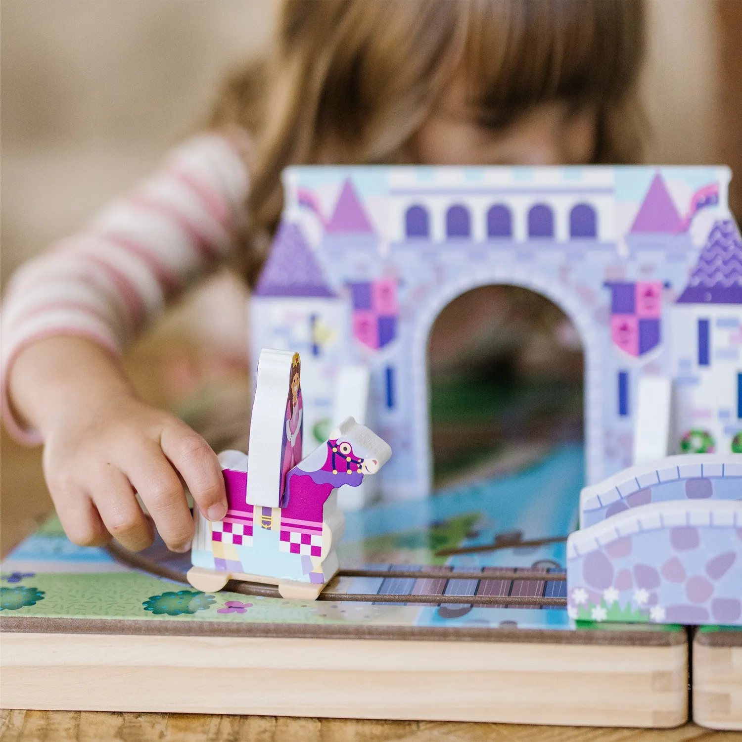 Melissa & Doug Take-Along Kingdom kasteel speelkoffer hout