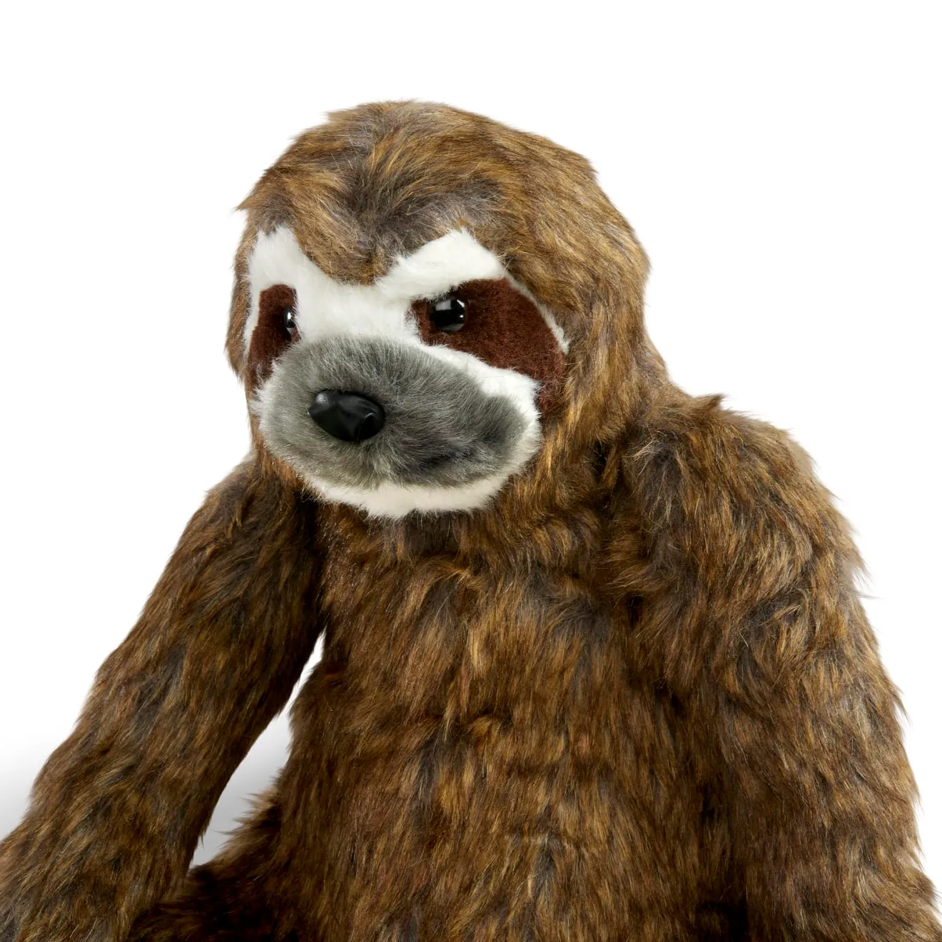 Melissa & Doug Lifelike Plush luiaard knuffel zacht 37 cm