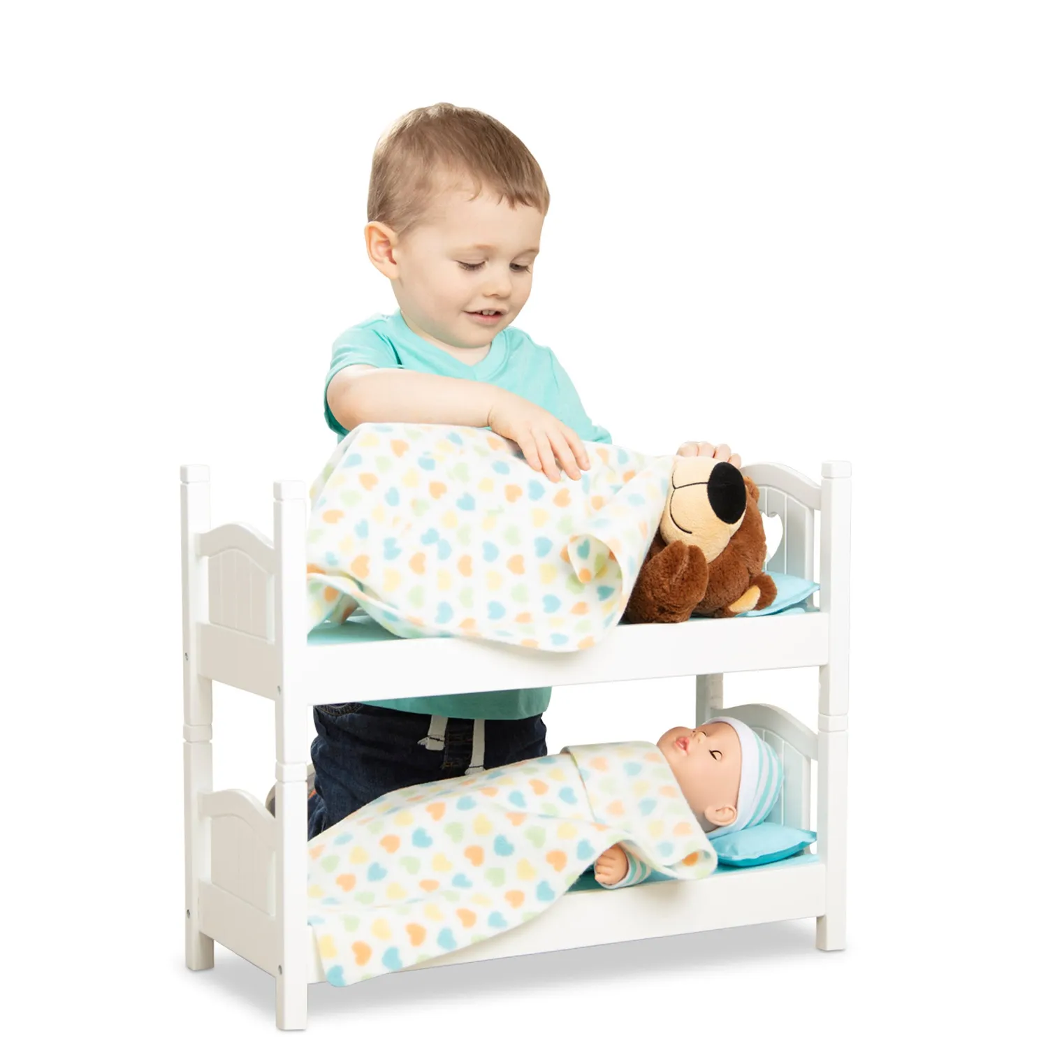 Melissa & Doug Mine to Love Play Bunk Bed poppenbed hout