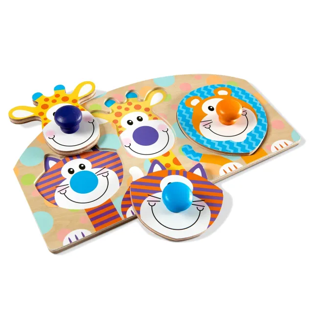 Melissa & Doug Safari houten puzzel 3 stukjes