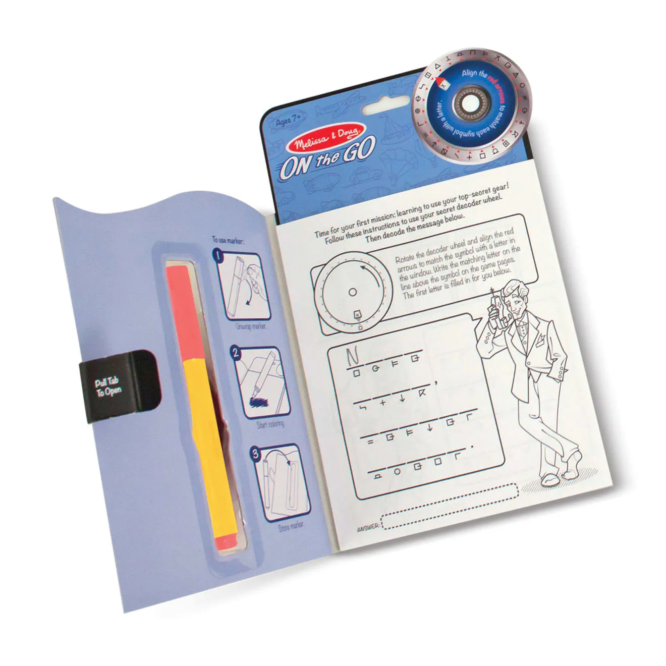 Melissa & Doug Secret Decoder spelboek On the Go codes