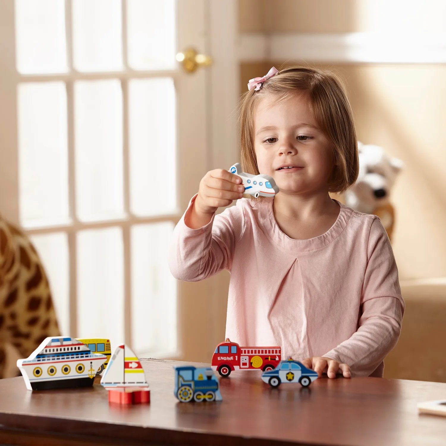 Melissa & Doug Vehicles Chunky Puzzle houten puzzel 9 stuks