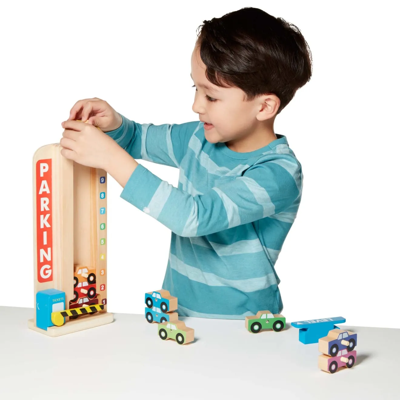 Melissa & Doug Stack & Count Parking Garage houten