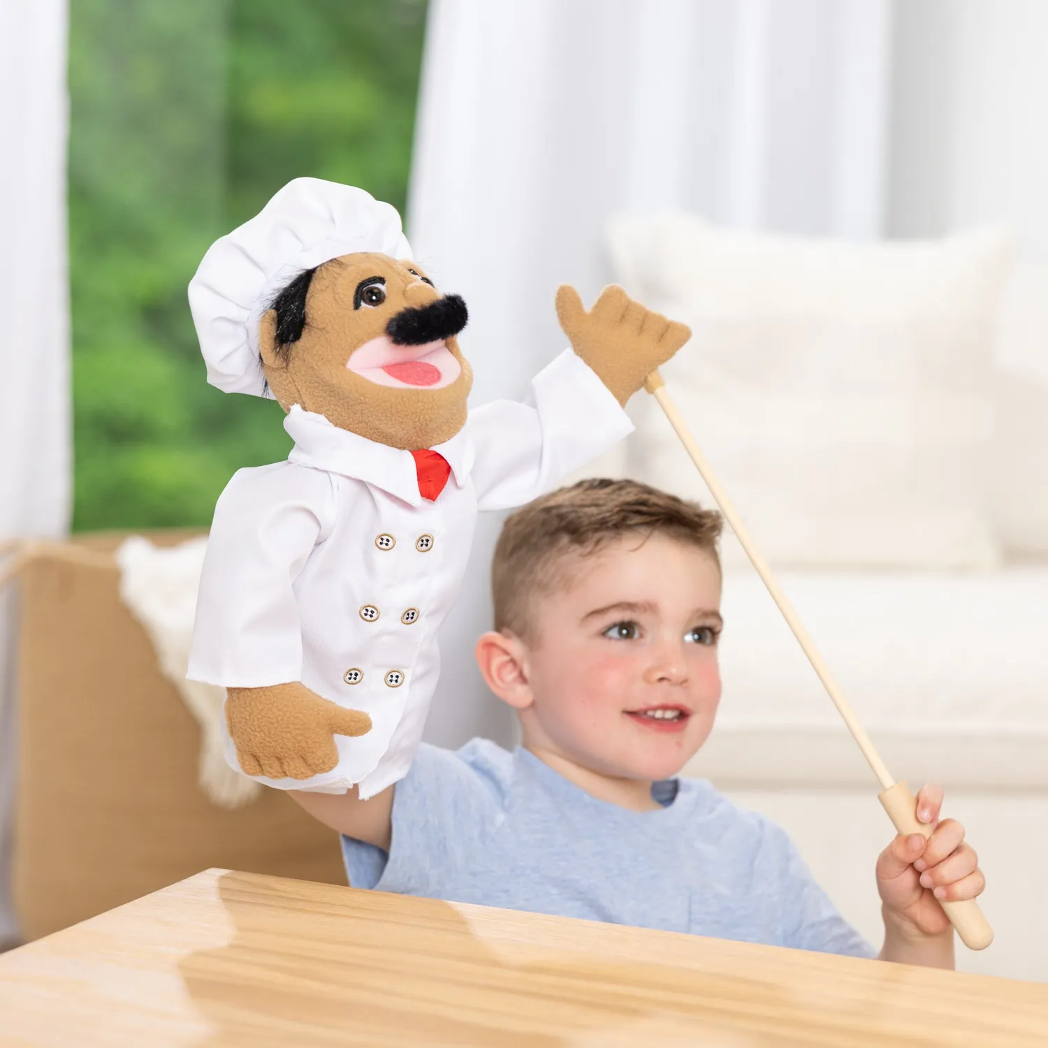 Melissa & Doug Chef Al Dente handpop kok 38 cm poppenspel