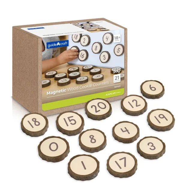 Guidecraft Magnetic Wood Cookie Counters reken speelgoed 0-20