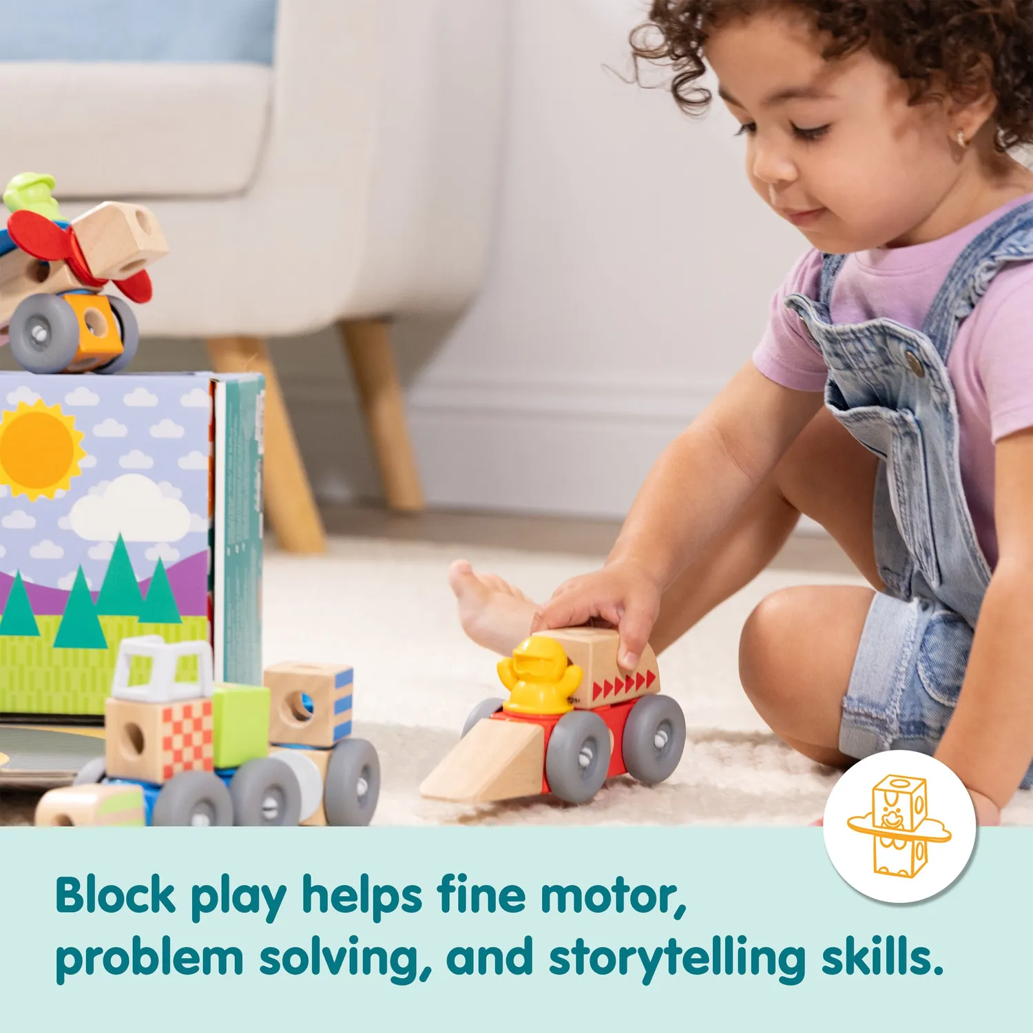 Melissa & Doug Blockables voertuigen bouwset hout