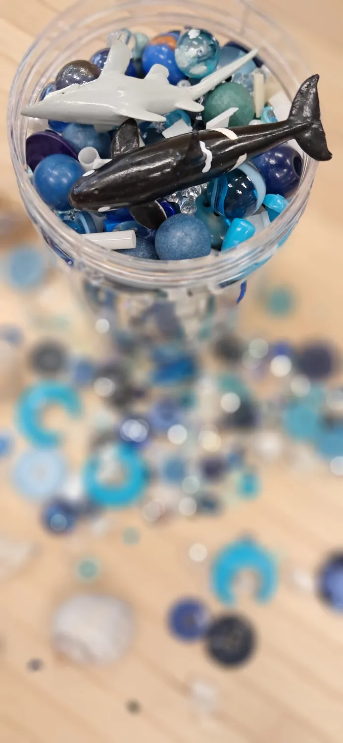 De Potjeskast Zee speelpot 750 ml blauwe zeemix