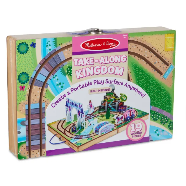 Melissa & Doug Take-Along Kingdom kasteel speelkoffer hout