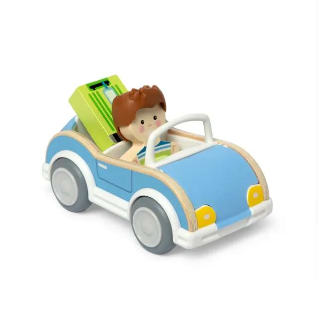 Melissa & Doug Cheery Lane Vehicle & Boy speelauto blauw