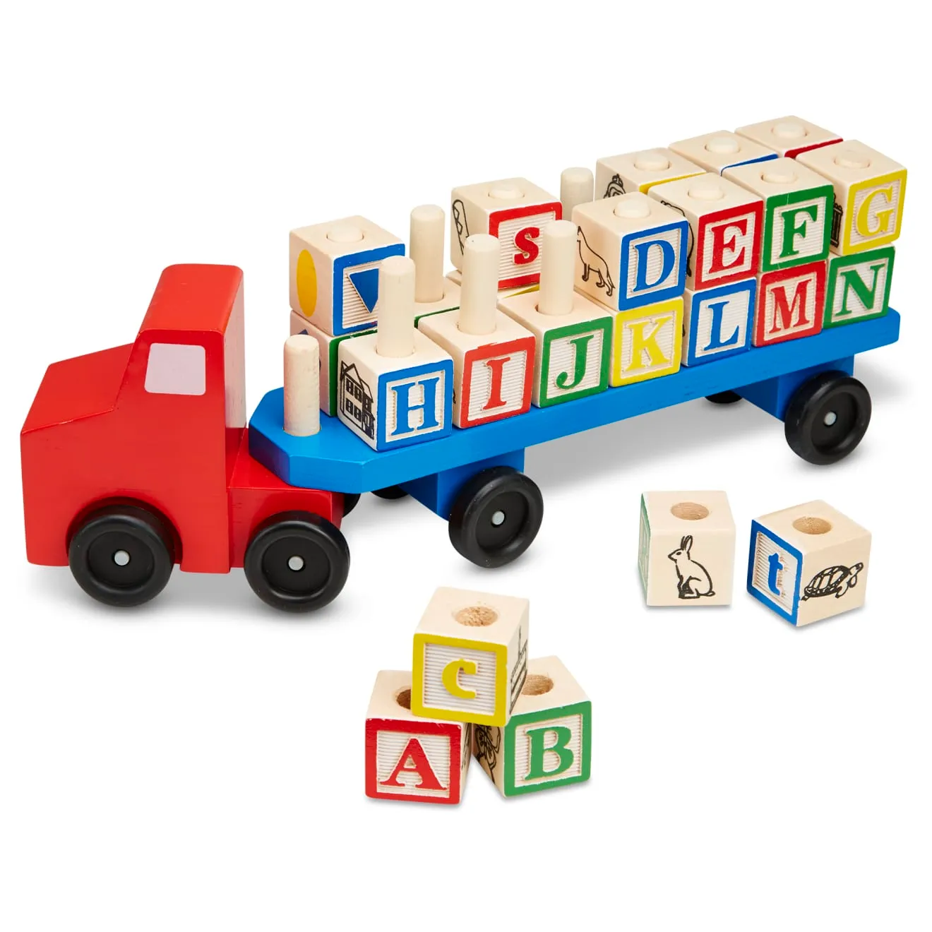Melissa & Doug Alphabet Truck houten vrachtwagen letters