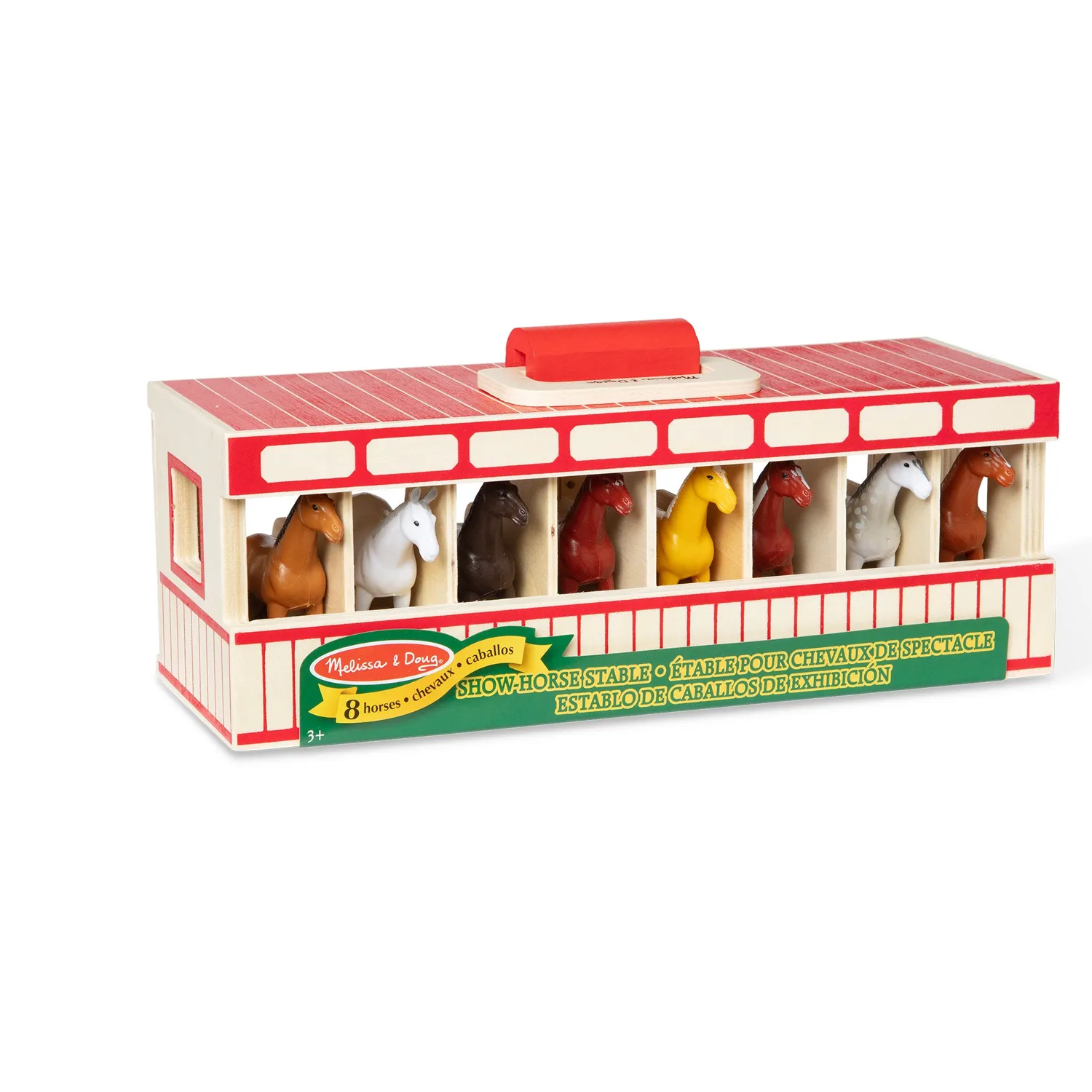 Melissa & Doug Take-Along Show-Horse Stable paardenstal 8 paarden