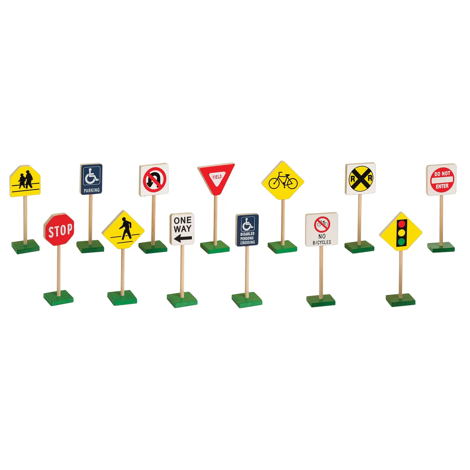 Guidecraft Block Play Traffic Signs verkeersborden 13-delig hout